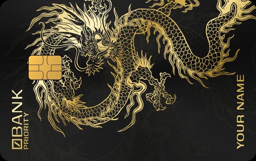 Rồng thân mảnh uốn chữ S, bờm lửa và móng vuốt xòe, khắc dọc theo chiều cao Thẻ đen nét vàng