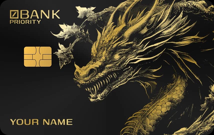 Rồng nhìn nghiêng gầm sang trái, bờm tung, cánh hoa lá bay góc trên, khắc trên Thẻ đen nét vàng