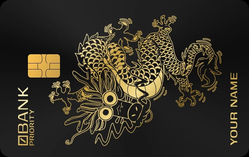 Rồng hoạt hình mắt tròn to, thân lượn sóng, vây và móng xòe vui nhộn, khắc dọc trên Thẻ đen nét vàng